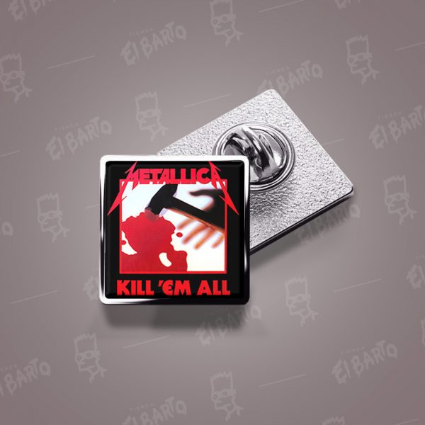 Pin Metálico Cuadrado Metallica